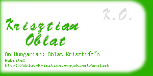 krisztian oblat business card